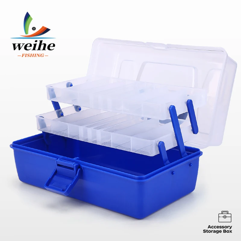 Weihe Caja de Aparejos 304 Portátil – 3 Capas de Plástico Resistente