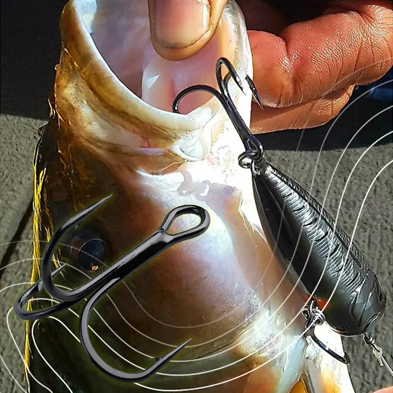 Mustad Hook TR78NP-BN Fondo redondo Doble fuerte Tres ganchos Grueso de alta resistencia Tres ganchos de anclaje Gancho de carretera - imagen 4