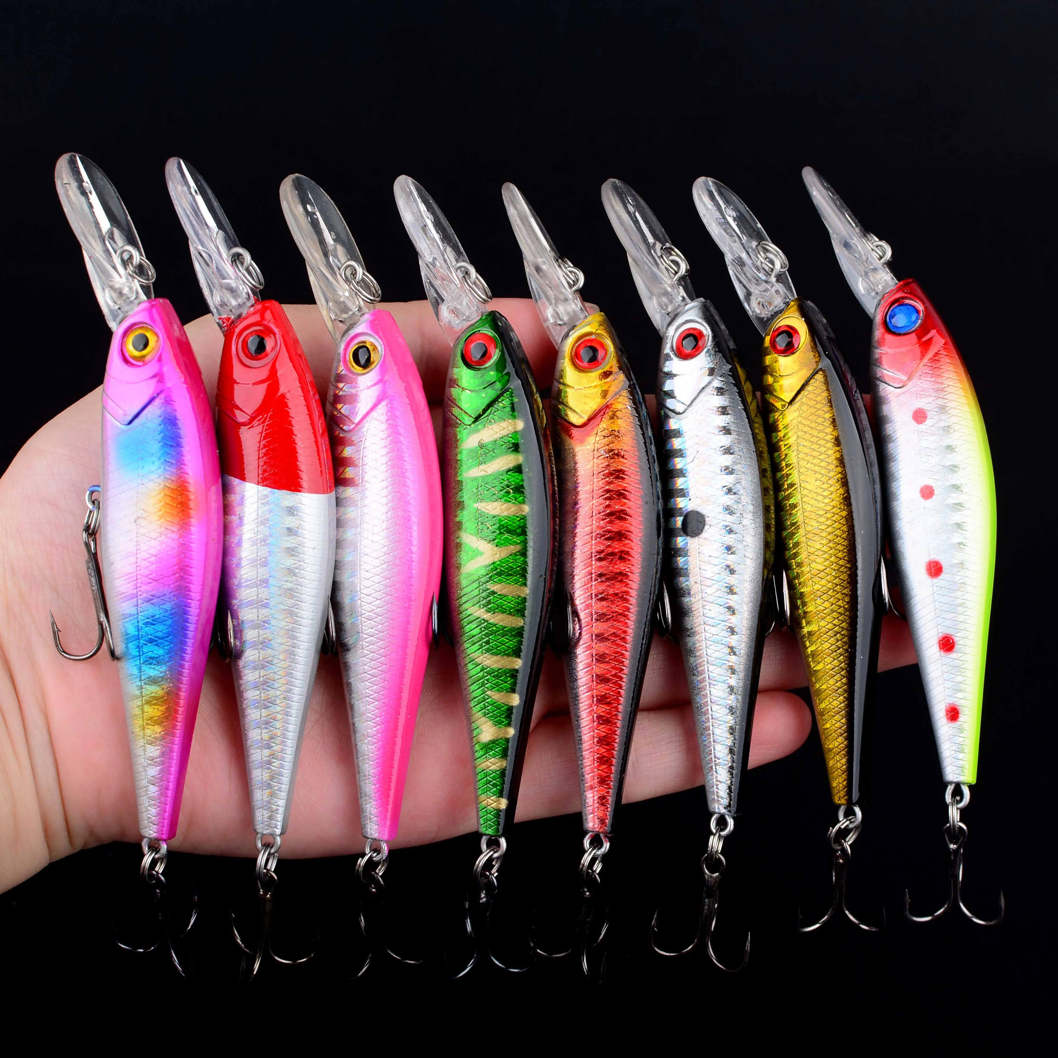 Señuelo de Pesca Minnow, cebo duro Crankbait, Wobblers, Lucio Artificial, carpa, Swimbait, Pesca para Lucio, trucha, 1 ud. - imagen 2