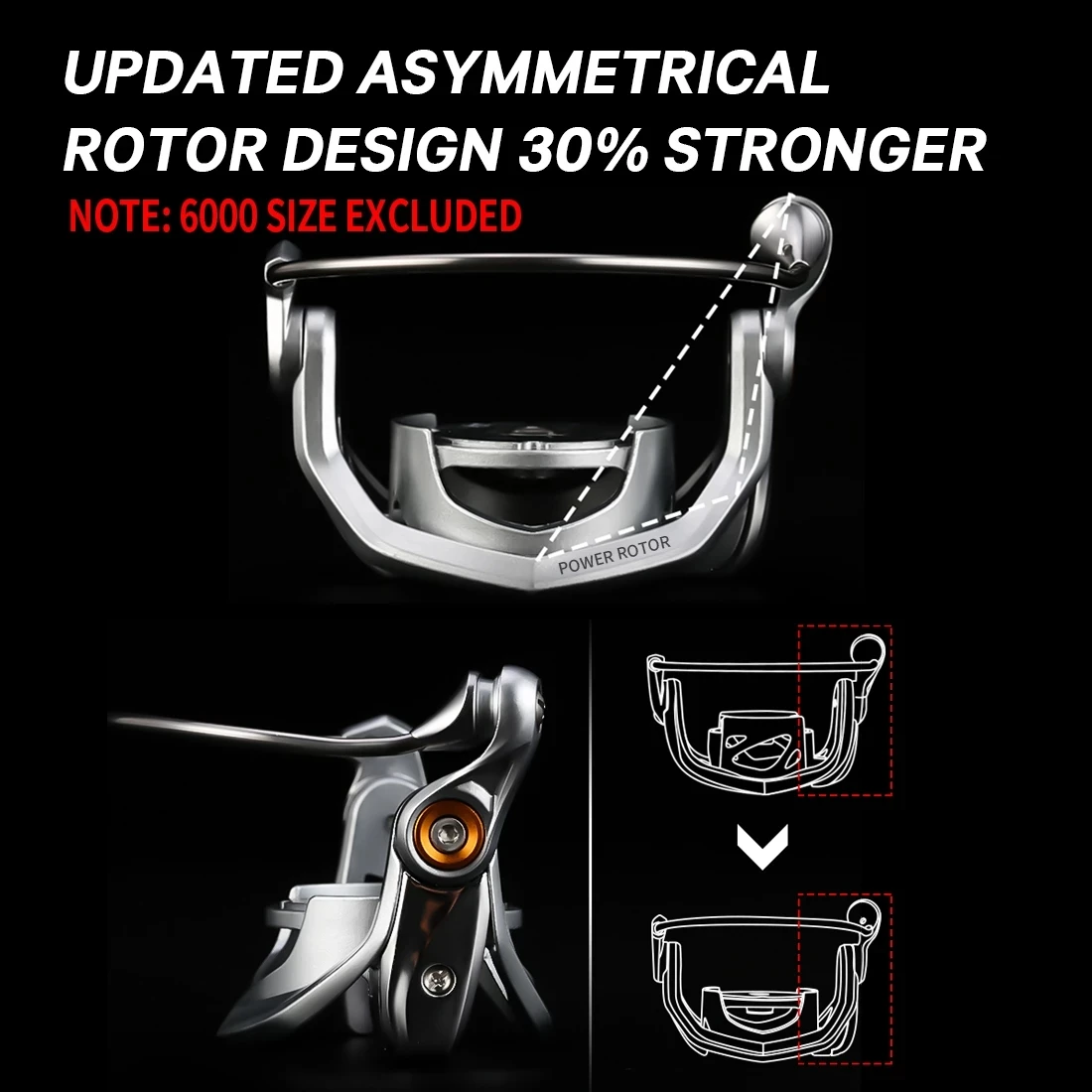 Upgate-carretes giratorios SeaKnight RAPID2, serie RAPID2X, 6,2: 1, 4,7: 1, rueda de pesca anticorrosión, carrete de pesca de agua salada, señuelo falso - imagen 2