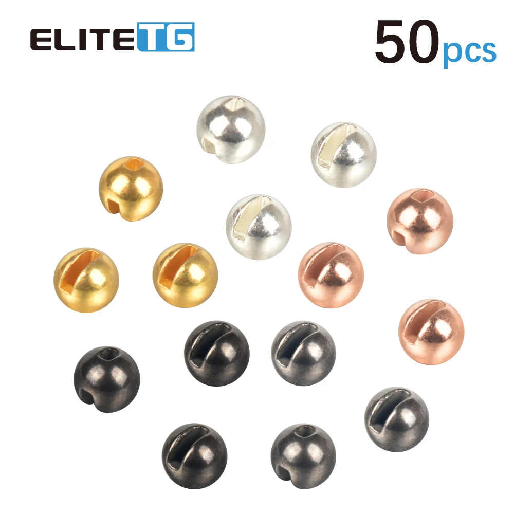 Elite TG cuentas de pesca con mosca, 1,5-3,5mm pesca con mosca cuentas ranuradas de tungsteno trucha perca Panfish gancho DIY atado de moscas Material Tackel - imagen 5