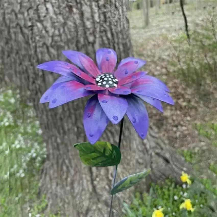 Adorno metálico de flores exterior resistente a la corrosión para jardín - imagen 5