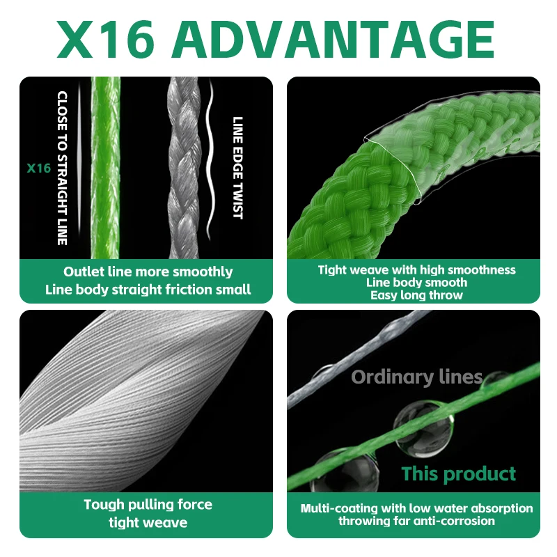 YGK X16 – Sedal Trenzado Multifilamento para Pesca en Mar - imagen 4