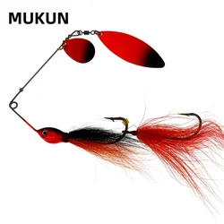 MUKUN Señuelo Cuchara Metálico 39g para Pesca de Lucio