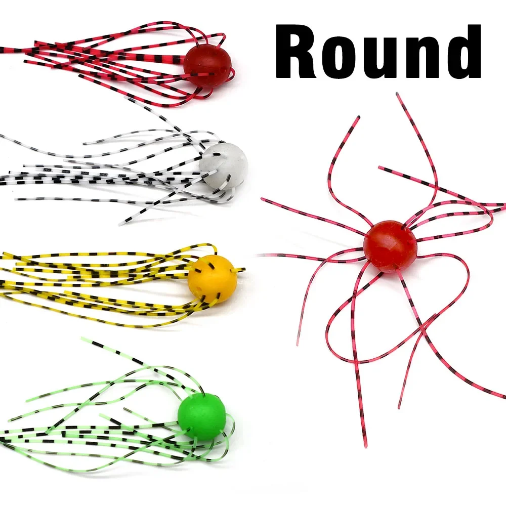 Juego de dados de señuelo de pesca suave Power Secret, faldas de silicona de alta densidad hechas a mano, accesorios de pesca con cebo de lubina, 5 uds. - imagen 5