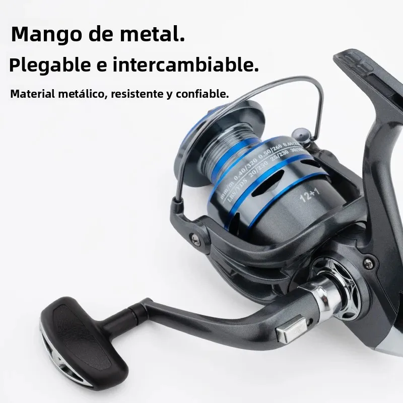 Huidiao carrete giratorio de alta resistencia 15KG arrastre potente 3 + 1BB carrete de fundición suave de juego cero 8000-10000 para Surf y pesca en alta mar - imagen 4