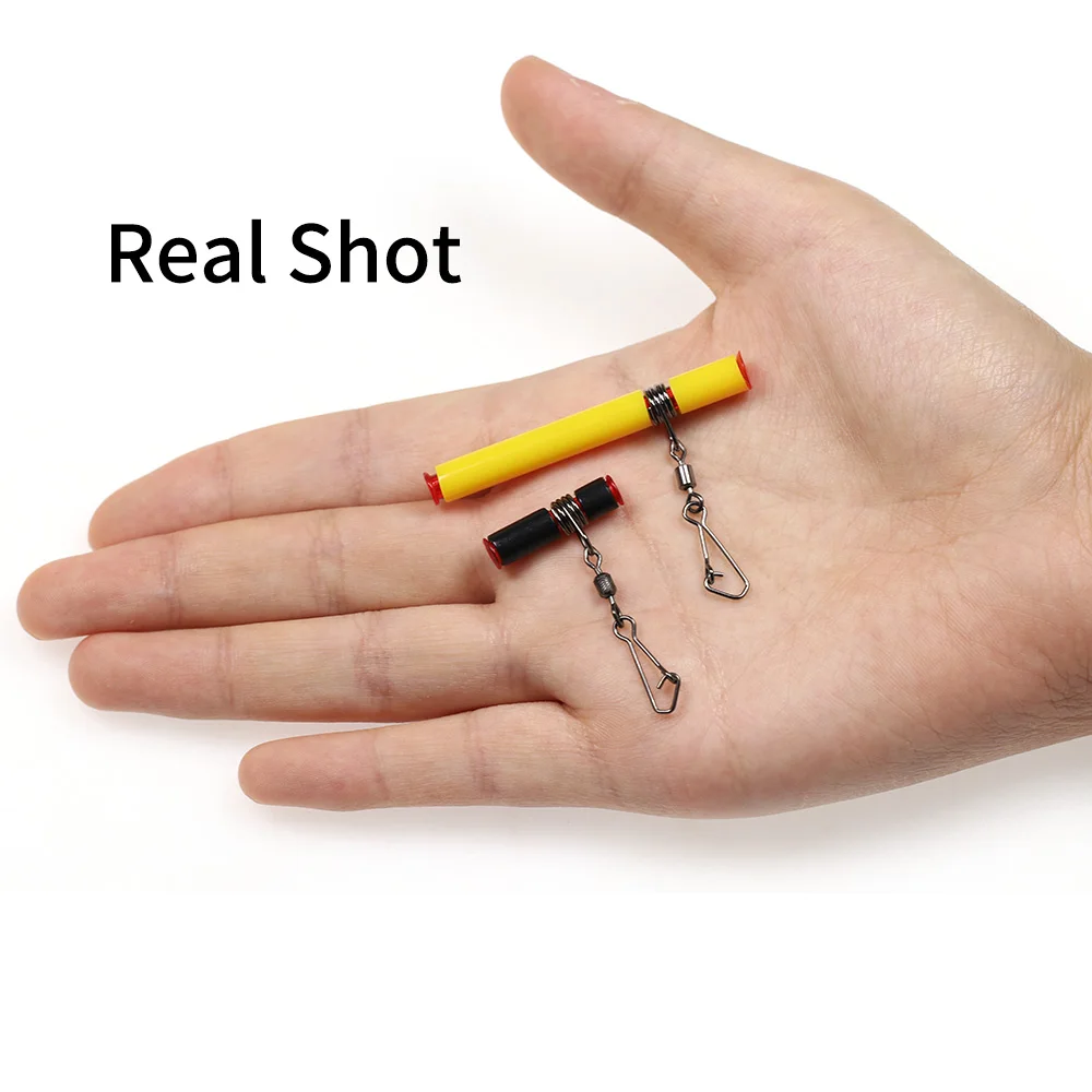 Cabeza de plástico de equilibrio de pesca de agua salada, ojo redondo giratorio con gancho de pasador rápido, soporte de línea de pesca, deslizamiento de plomo, 10/20 piezas - imagen 5