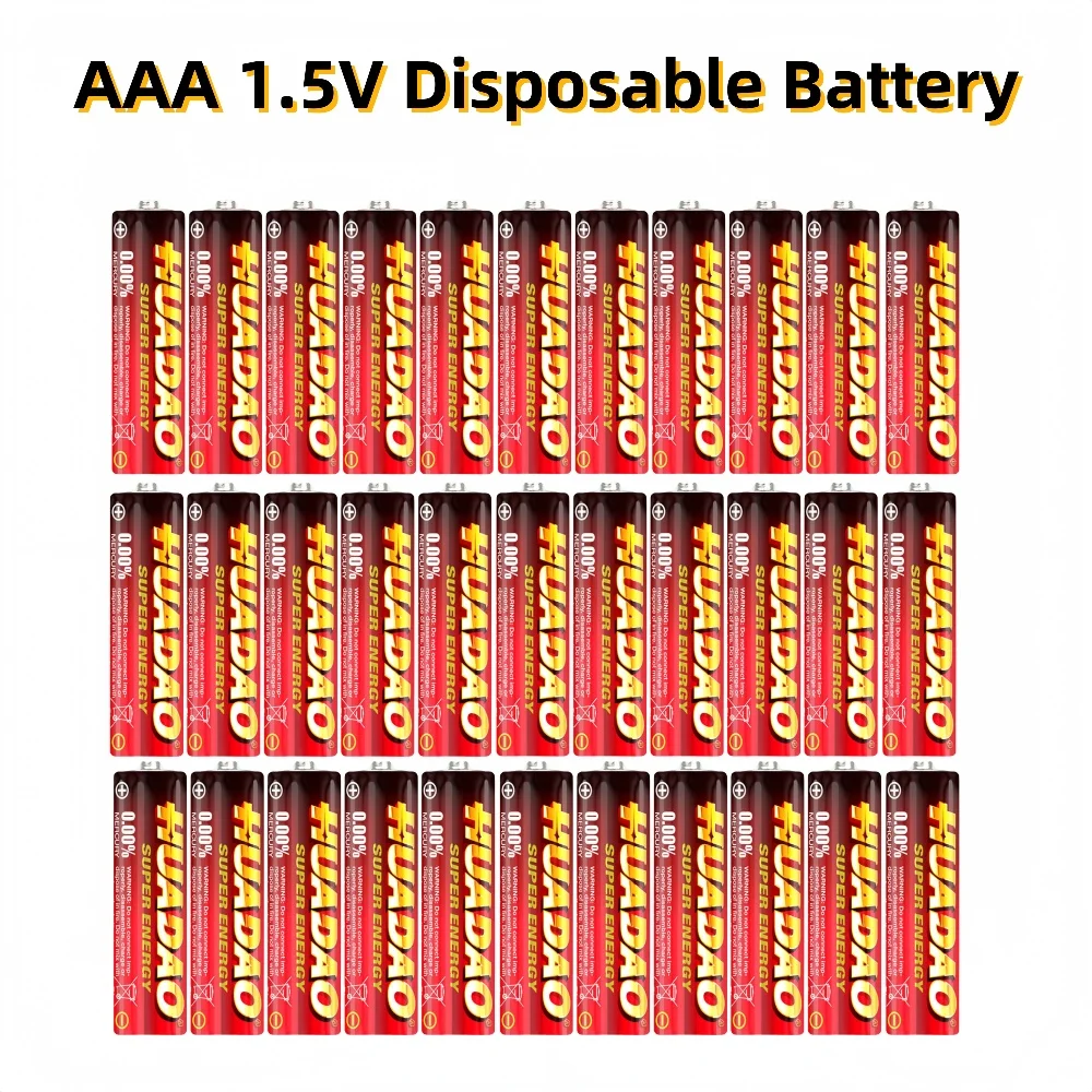 Pilas AAA 1,5 V de carbón — seguras y anti-explosión