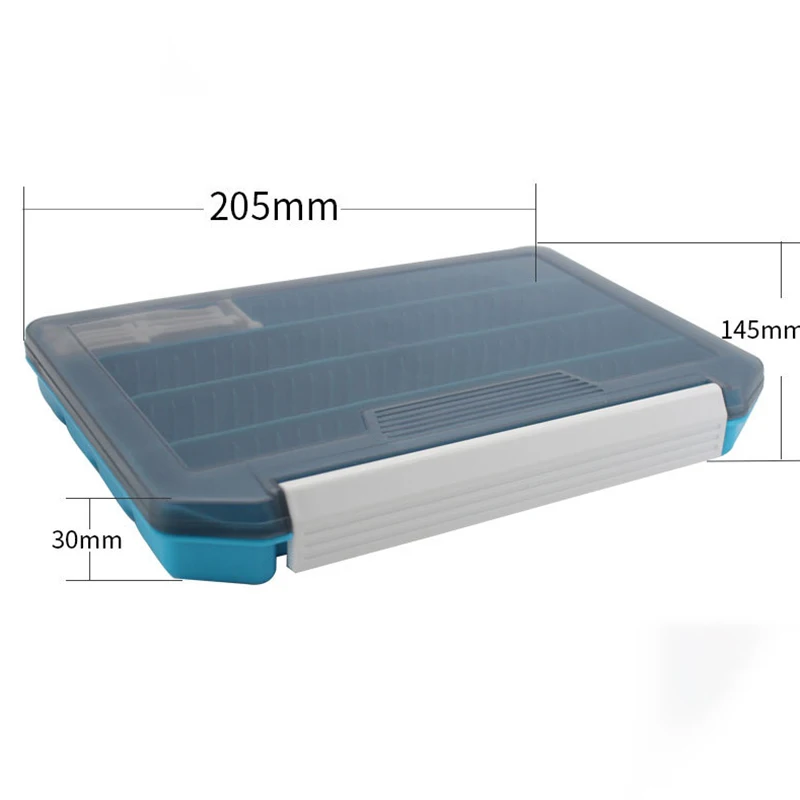 Caja de cebo insertada de una sola capa de seis colores, caja grande de almacenamiento de señuelos de cuatro rejillas, caja de equipo de pesca multifuncional para herramientas - imagen 3