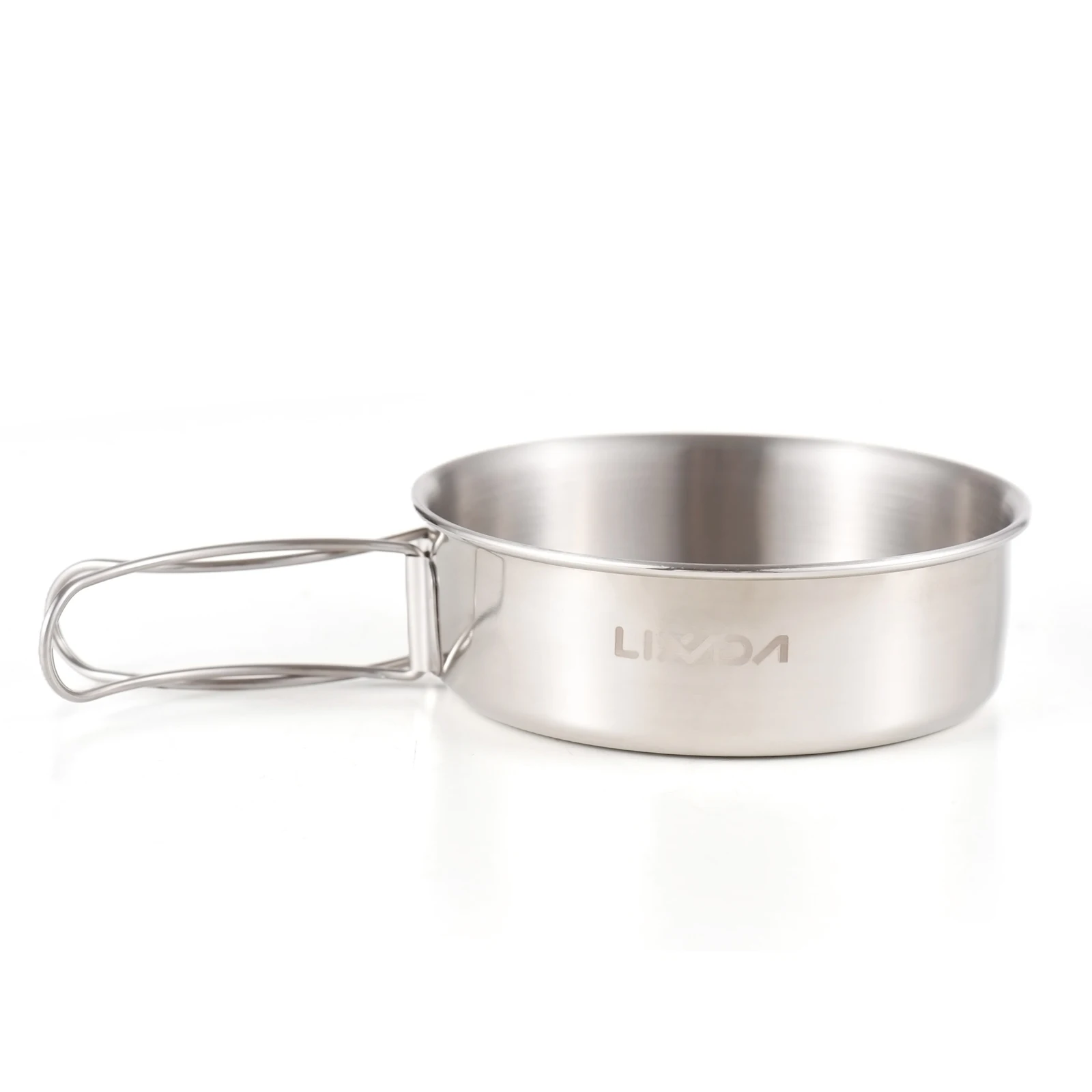 Juego de utensilios de cocina combinados de acero inoxidable, utensilios de cocina para acampar, olla con mango plegable, 3 uds. - imagen 4