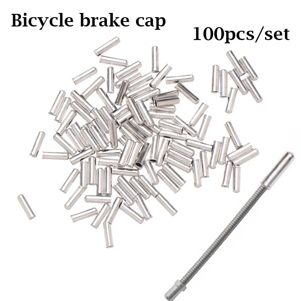 Accesorios para bicicletas, tapas de Cable plateadas, tapa de Cable de freno de bicicleta, tapa central de línea de freno, tapas de extremo de Cable de cambio, puntas de Cable de freno - imagen 4