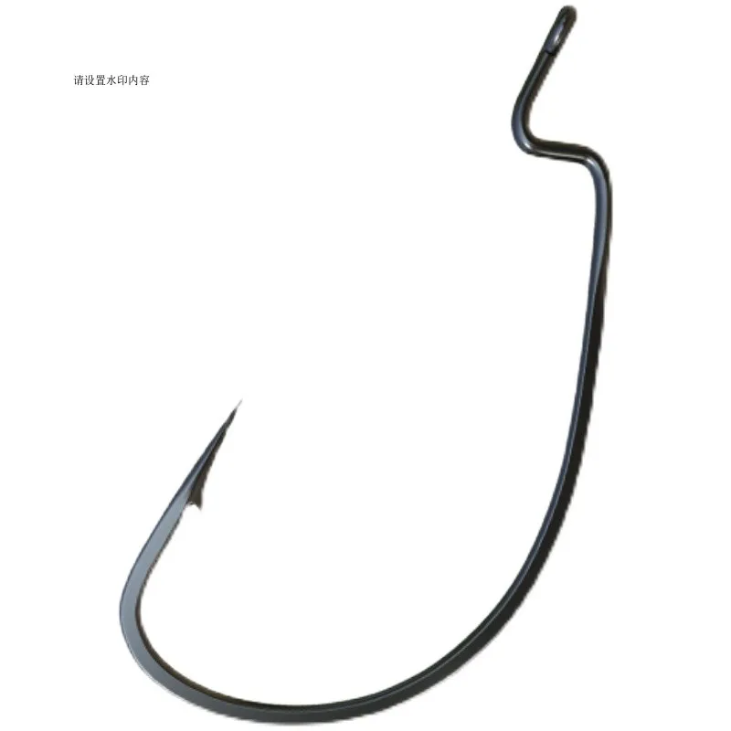 Anzuelo de manivela de alta calidad, accesorio de 50 piezas, 1 #2 #4 #1/0 #, anillo circular de acero al carbono, púas, plantilla de vientre ancho, gancho de mar, señuelo suave, anzuelos de gusano - imagen 5