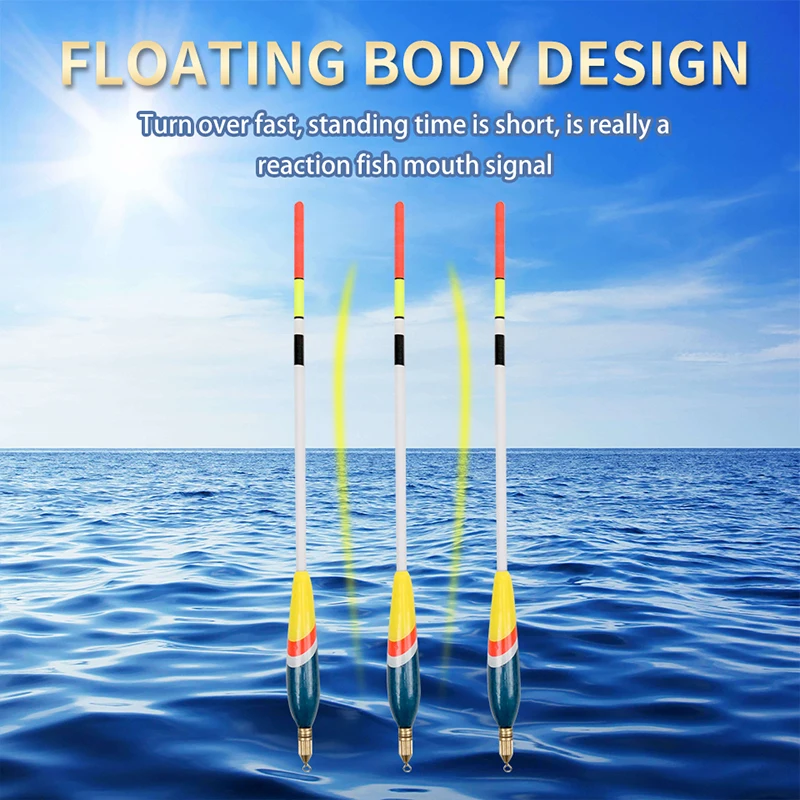 Topline-Juego de flotadores de Pesca de madera de Paulownia, aparejos de Pesca, Bobber 6g, 25,4 cm, 3-10 unids/lote por bolsa - imagen 4