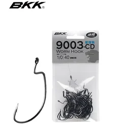 Gancho de manivela BKK, gancho para rizar el vientre ancho, 9003CD, mar especial Bla Bass, perca, gancho de gusano suave, barco, Fiing, océano, playa, Surf