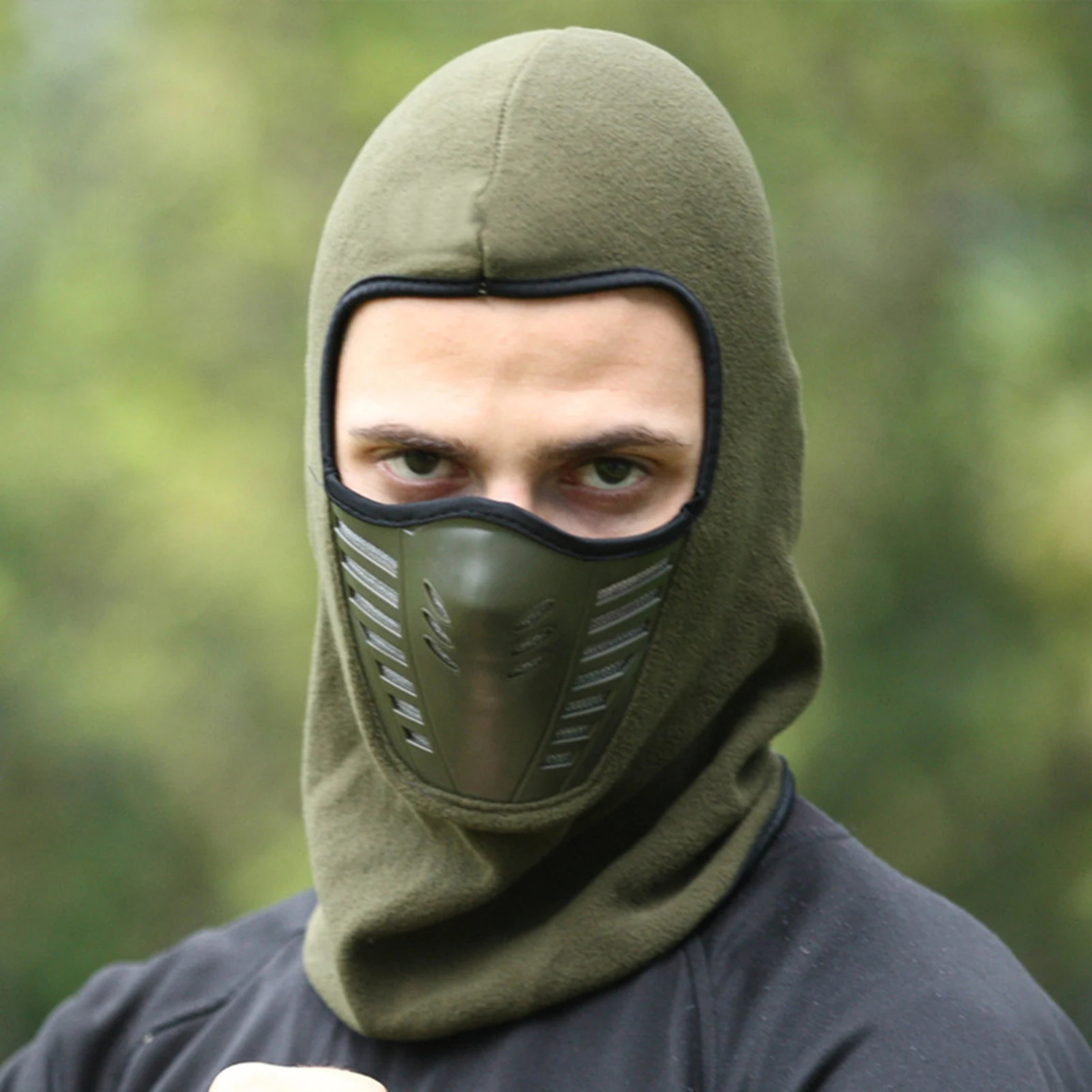 Mascarilla cálida de invierno para exteriores, mascarilla de felpa gruesa a prueba de viento para ciclismo, montar, esquiar, pesca, parabrisas, cubierta térmica para la cabeza - imagen 5