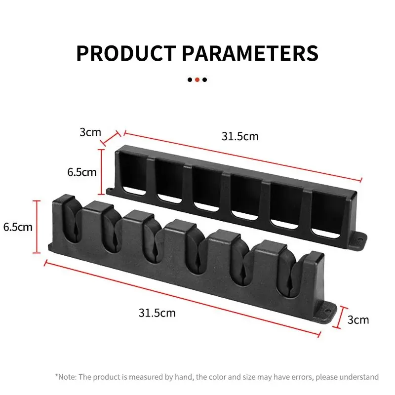 Estantes para caña de pescar, 2 uds., soporte Vertical para caña de pescar de pared, 6 cañas, soporte para caña de pescar ABS respetuoso con el espacio, herramienta de almacenamiento de montaje en pared para Pesca - imagen 2