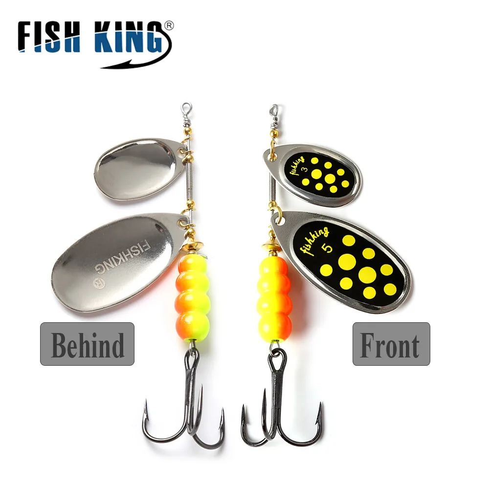 FISH KING-anzuelo de pesca de Metal, cebo giratorio de fundición larga, cuchara dura, Buzz Bass Pike - imagen 2