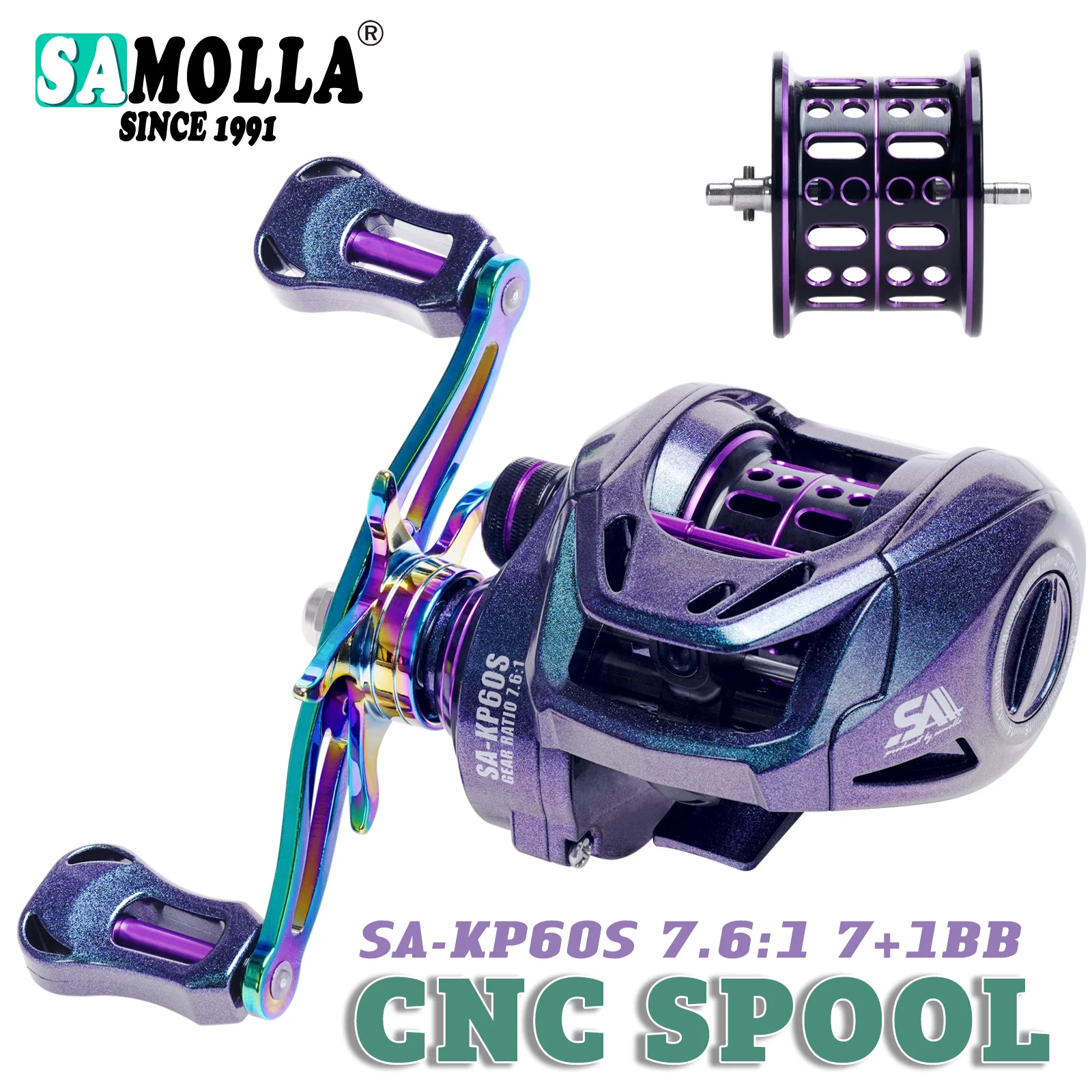 Nuevo carrete de pesca de lubina, carrete poco profundo, carrete de fundición de cebo de 145G, carrete de pescado pequeño ultraligero, carrete CNC de 8KG/10KG, carrete colorido