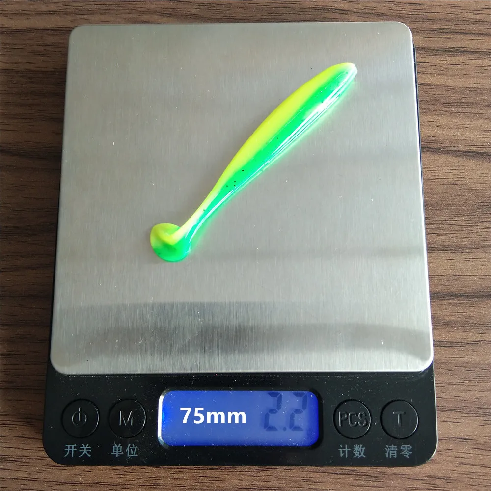 12 bolsas 55mm 65mm 75mm 88mm 100mm 120mm Señuelos de pesca Wobblers pesca de carpa señuelos blandos silicona Artificial cebos de doble Color - imagen 3