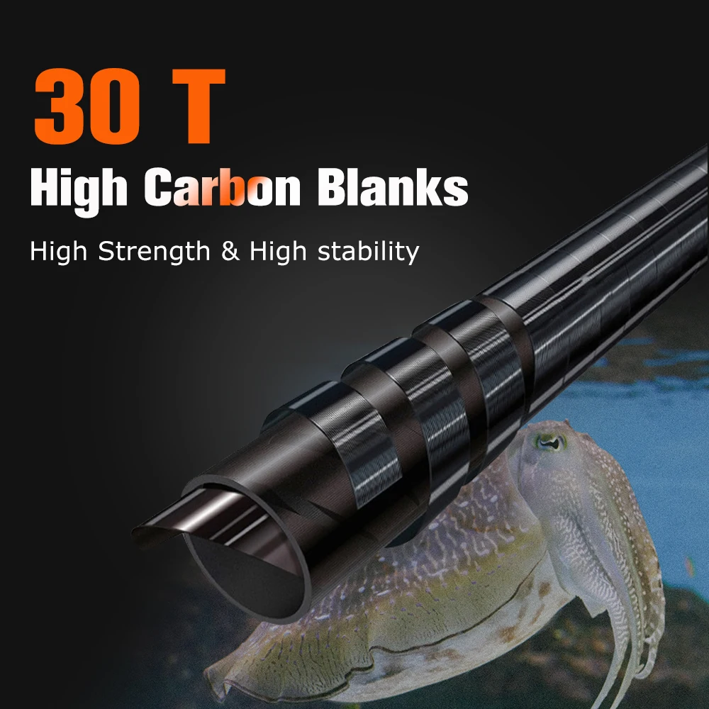 Caña de pescar de calamar superligera Goture M Power, 1,7 m/1,83 m, caña de señuelo de Jigging de fundición sensible para pesca de sepia en barco oceánico - imagen 4