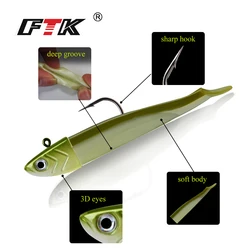 FTK Jig Head para Lubina – Señuelo pez negro