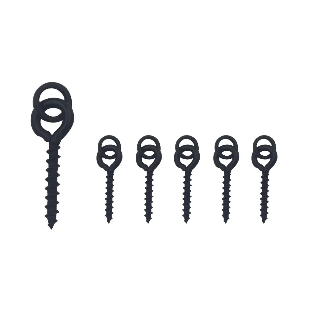 Clavija de tornillo con anillo giratorio, aparejo en D, Terminal de aparejo, soporte de cebo, tornillo, accesorios de pesca de carpa