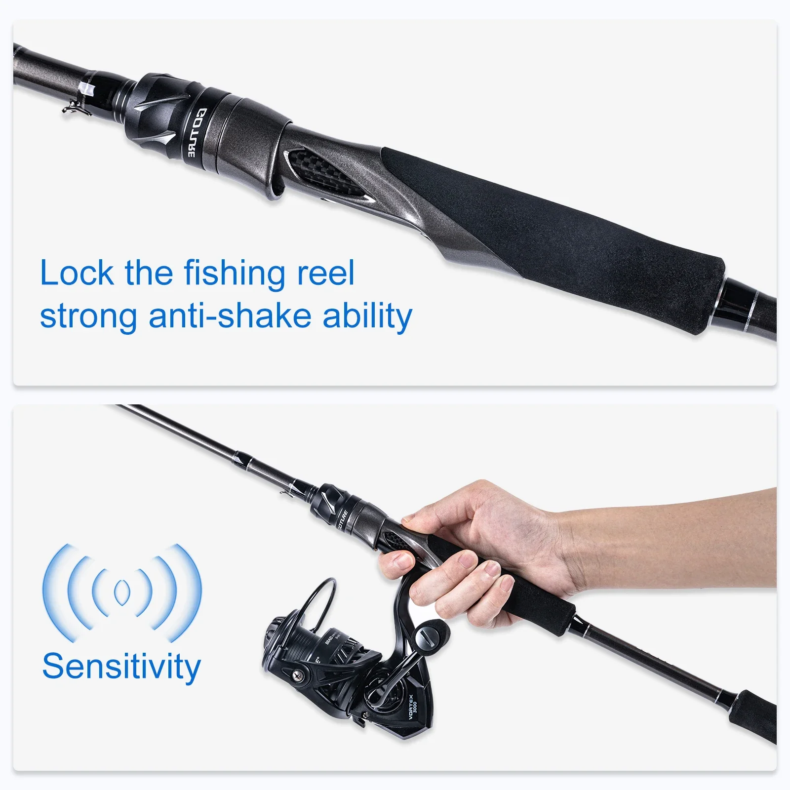 Goture-caña de pescar telescópica Ninja, 1,8 M, 2,1 M, 24T, acción de fibra de carbono, giratoria rápida, M Power, señuelo, 7-25g, aparejos de viaje - imagen 4