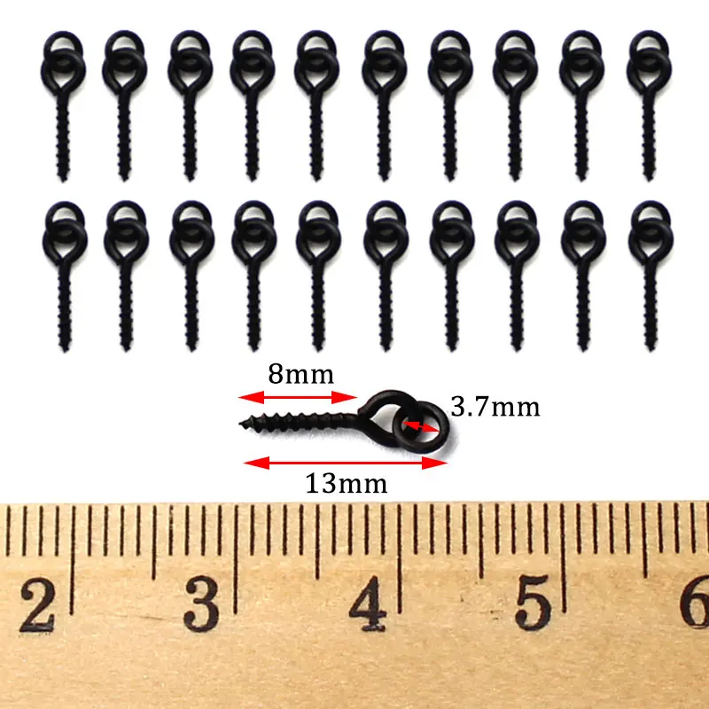 Accesorios de pesca de carpa, tapón de gancho de tornillo de cebo, cuentas de goma para Ronnie Spinner Rig Boilies, aparejos de pesca, 75 Uds. - imagen 3