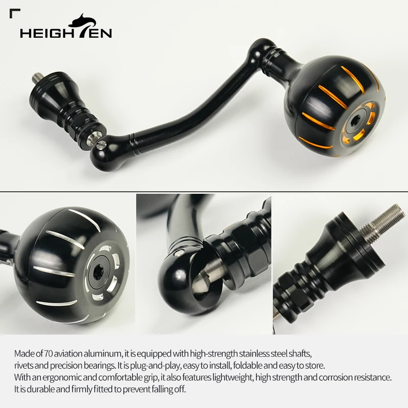 Carrete giratorio HEIGHTEN PENN ST de un solo mango, longitud del eje de 75 mm, equipado con perilla de 42 mm de diámetro, accesorio de modificación de señuelo - imagen 4