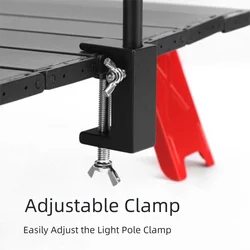 Soporte linterna aluminio portátil para camping y acampada