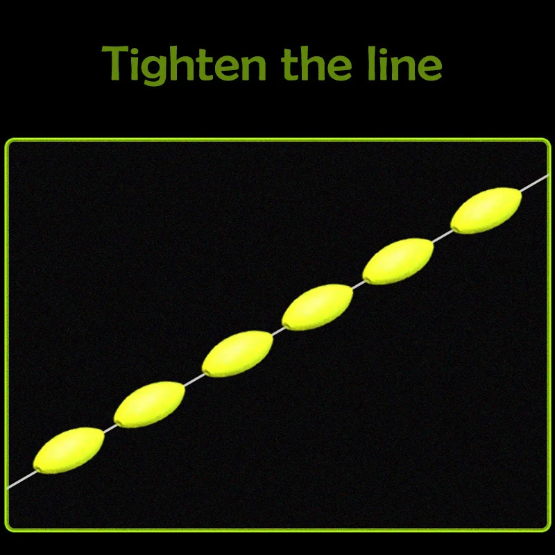 5 10 20 Juego de flotador de espuma para pesca, indicadores de huelga, Bobbers ovalados EVA, aparejo flotante de lágrima, aparejo Pompano, aparejos inferiores, pesca en barco - imagen 4