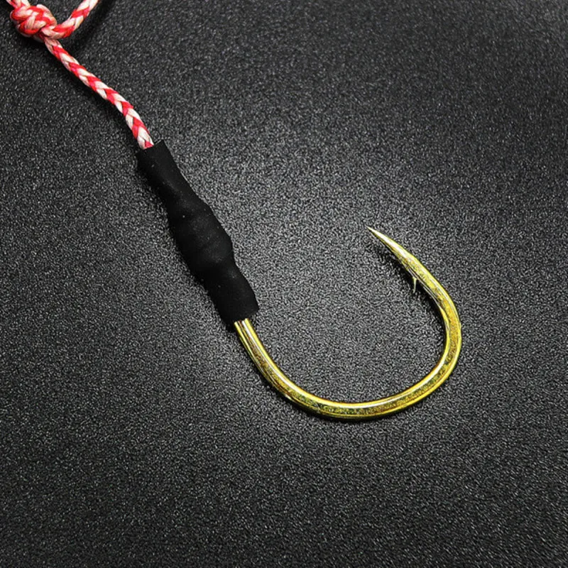 Plantilla de silicona para falda de 10/50 piezas, anzuelo doble deslizante de repuesto, gancho de asistencia, señuelo de remolque, juego de imitación de pulpo, tamaño #13 - imagen 4