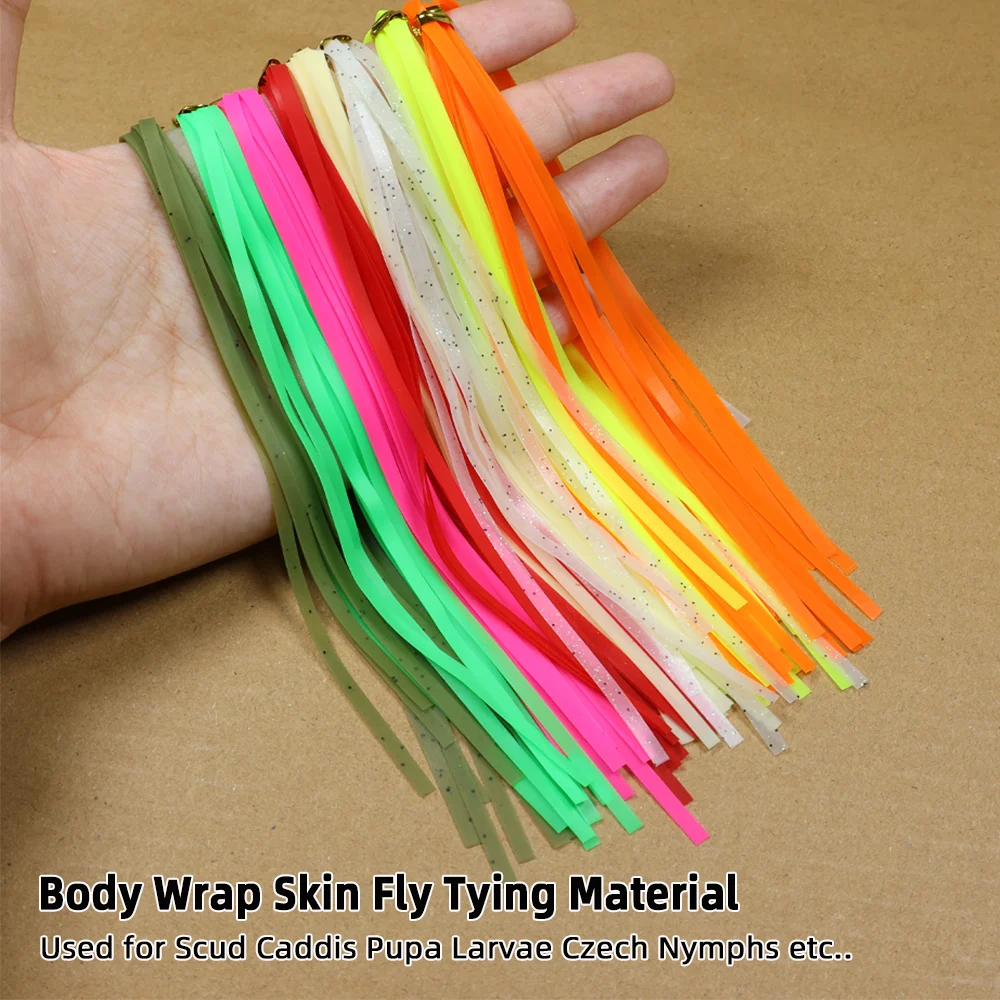 ICERIO, 3 mechones = 30 Uds., envoltura corporal de silicona para la ninfa Caddis Pupa, Material de atado de moscas de 3mm para larvas Caddis, señuelo Scud de ninfa checa - imagen 3