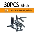 30pcs black size 3