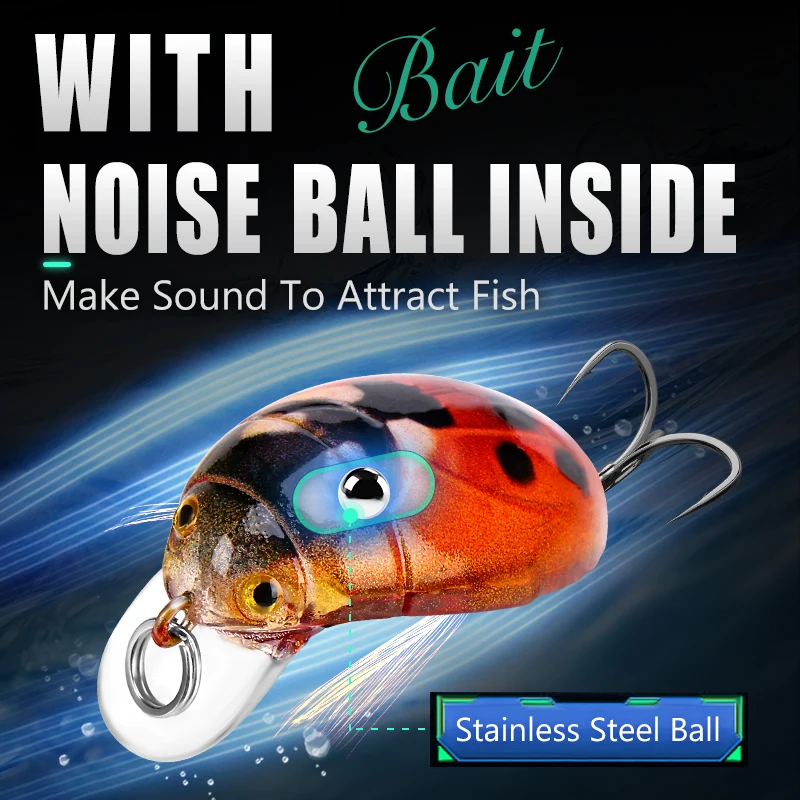 Cebo de escarabajo WEIHE, cebo duro malo de escarabajo microflotante biónico Luer - imagen 3