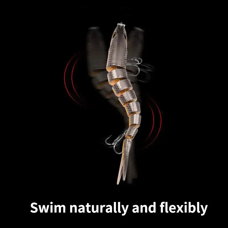 Señuelo de pesca Swimbait de 8 segmentos, juego de 3 uds., 135mm, 19g, multiarticulado, hundimiento lento, ojos biónicos 3D, herramienta de cebo de pesca, aparejos de pesca - imagen 5