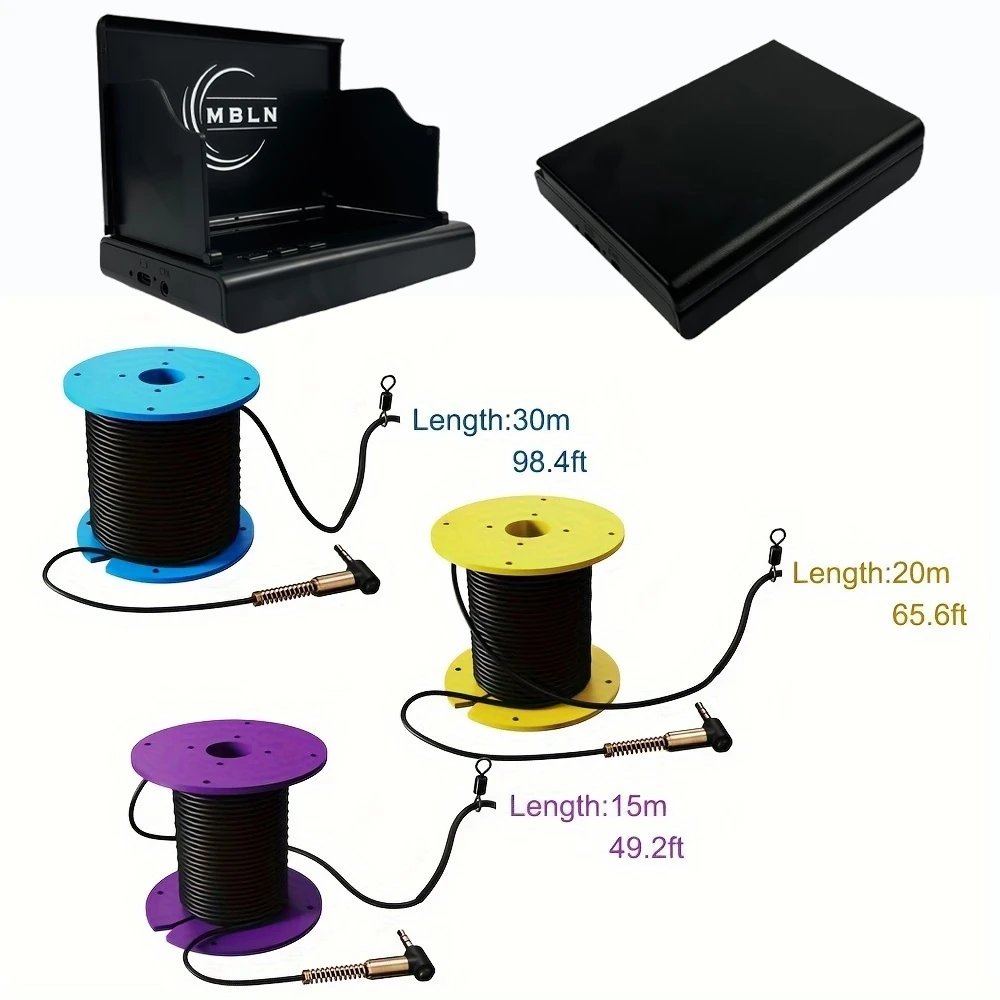 Cámara de pesca submarina MBLN de 4,3", 220 °   Gran angular, 2MP, visión nocturna, 5000mAh, cable de 15/20/30m Buscador de peces para hielo/lago/barco - imagen 4