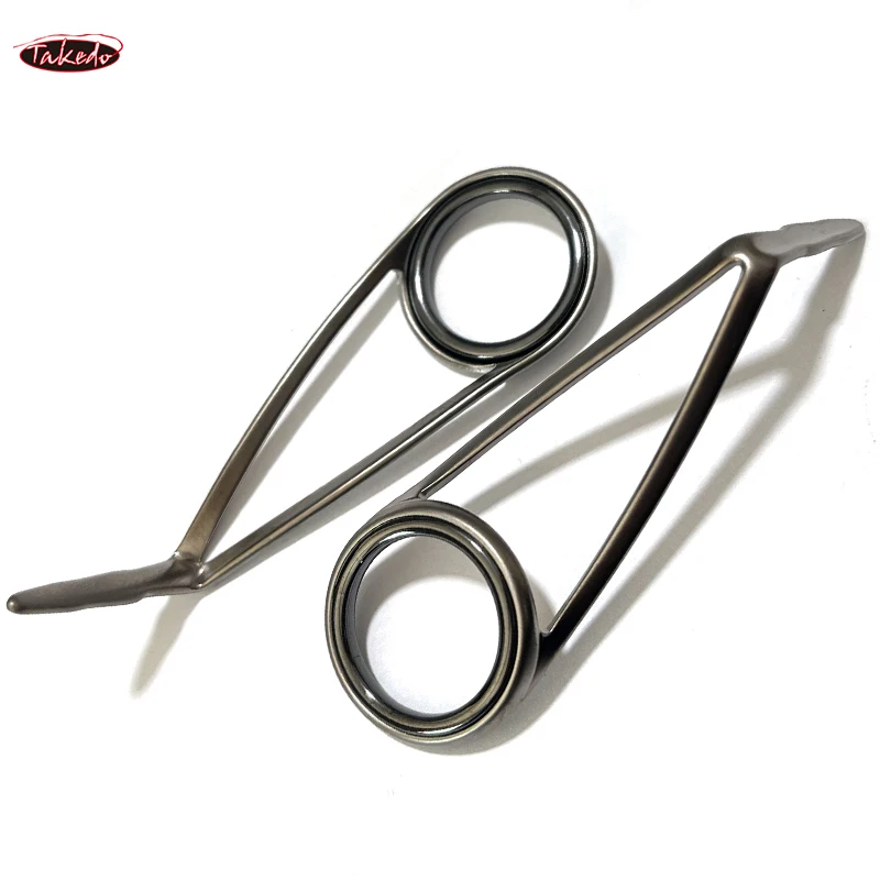 TAKEDO TN20 9 Uds guías de caña de pescar juegos de ojos anillos de cerámica de acero inoxidable Kit de reparación de caña accesorios de repuesto giratorios - imagen 5