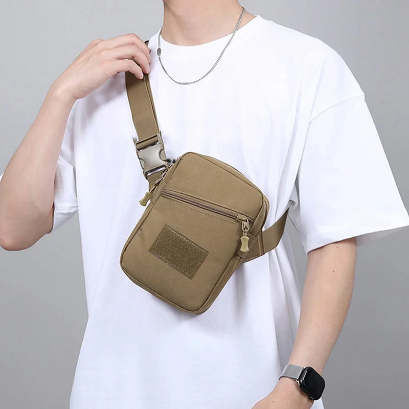 Bolsa de pecho de pesca táctica para hombre, Mini teléfono móvil, viajes al aire libre, paquete de compras, almacenamiento grande, bolsos de hombro tipo bandolera - imagen 5