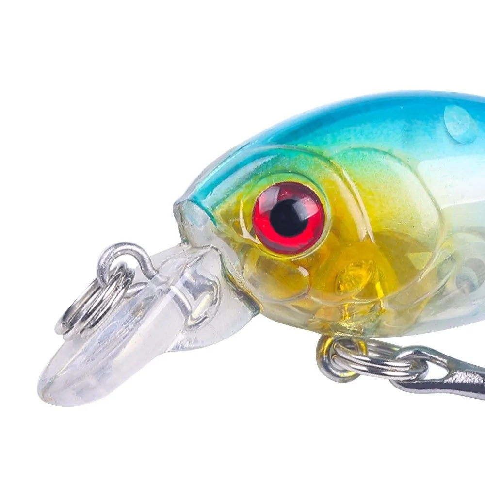 8pcs/box 3D Fish Eyes Artificial Fishing Bait with Box Crank Hook Fishing Lures Kit Colorful Realistic Fishing Crank Bait - imagen 4