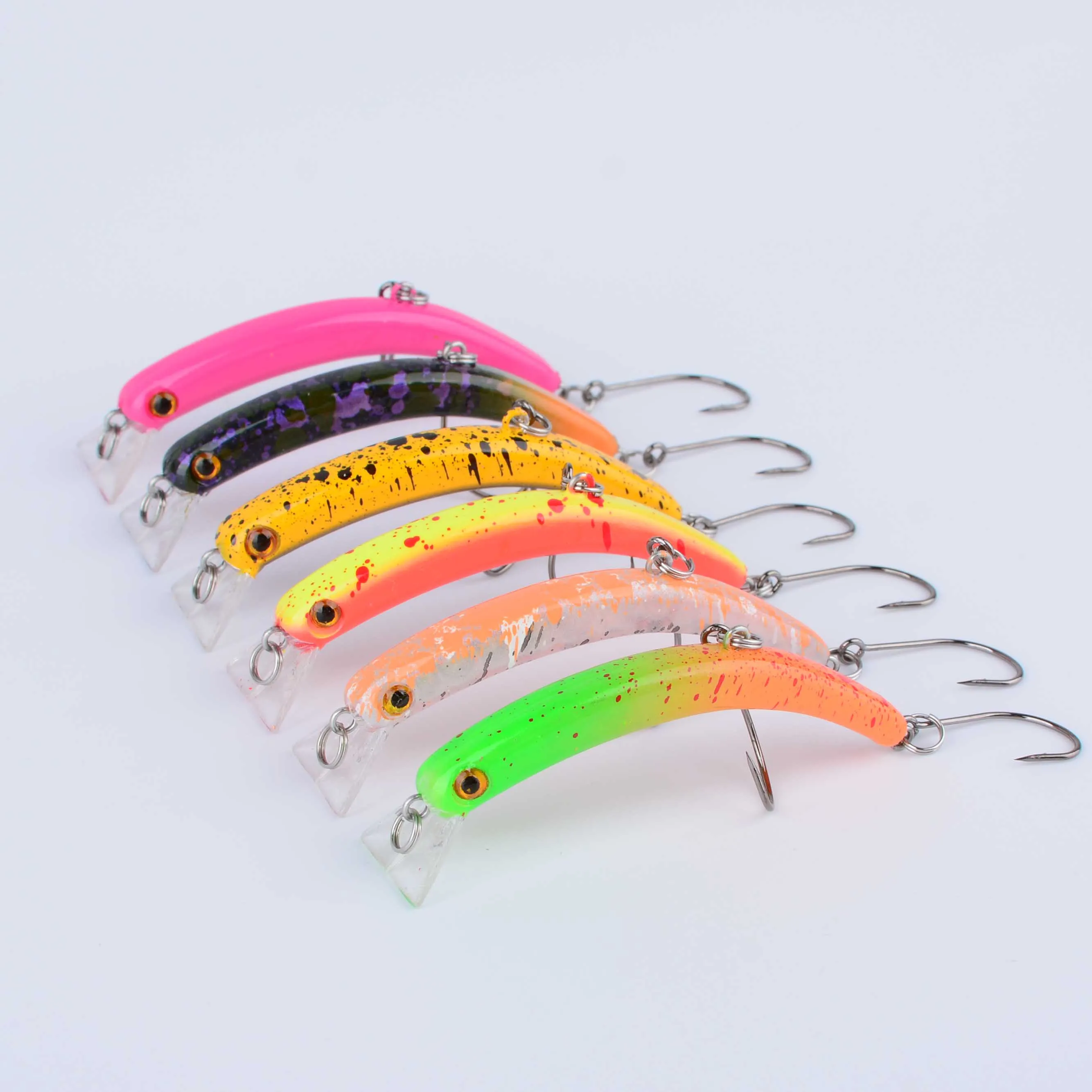 6 uds ojos 3D cebo Artificial señuelo de pesca Wobblers cebos duros de plástico Wobbler lubina aparejos de pesca pececillo pesca ﻿ - imagen 5