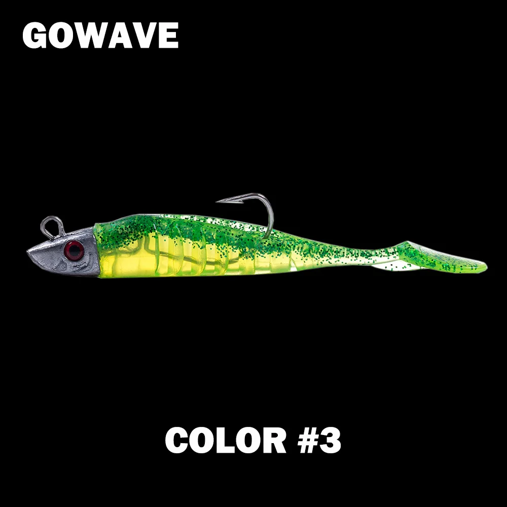 Señuelos blandos para pesca en el mar, pececillo negro, cabeza de Jigging, cebo de silicona suave, Wobblers, 9cm, 15g, 11cm, 25g, Swimbait, Peche para lubina, Lucio, Leurre - imagen 3