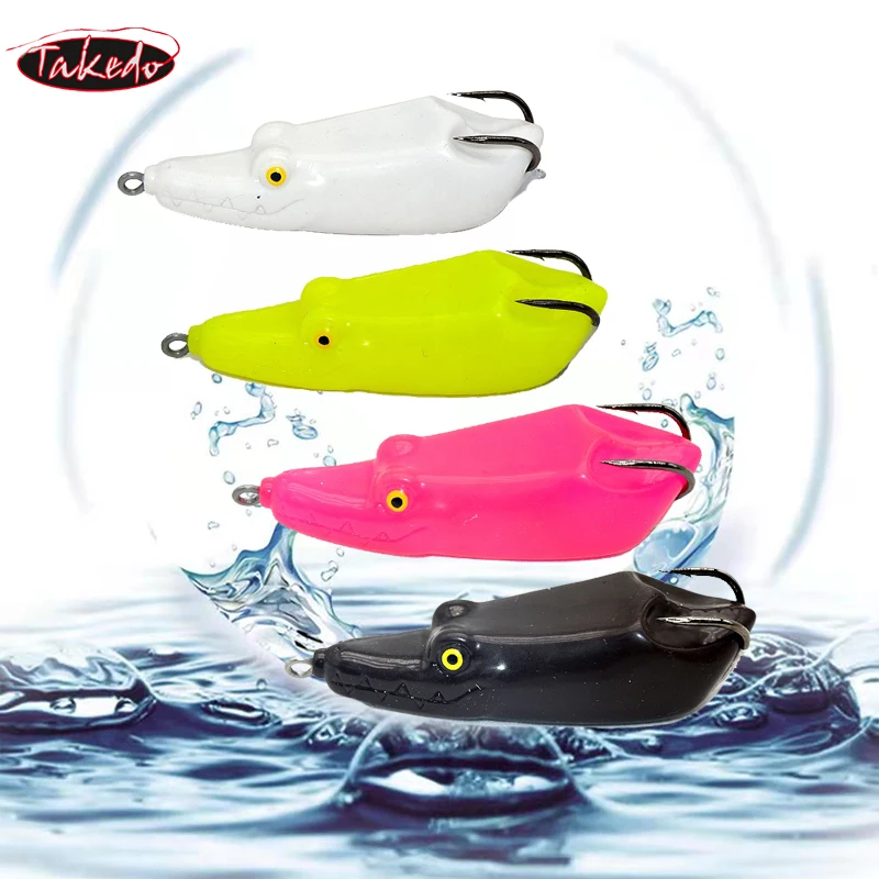 TAKEDO weihai, novedad de alta calidad, señuelo de rana de agua superior L030 85mm 22,5g, señuelo de lubina flotante de rana suave para pesca - imagen 2