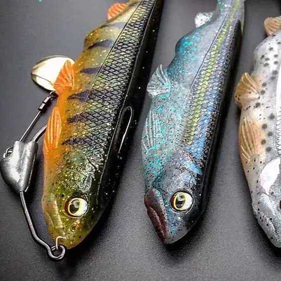 2 uds Weedless Shad Swimbait 16cm 33,5g cebo suave cola de paleta señuelo Artificial señuelo de pesca de agua salada lubina perca Zander Glide Bait - imagen 4