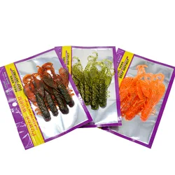 Señuelo blando para pesca, cebo para camarones, 8,7g/10cm, cebos de gusano artificiales, atrayente Natural, bolsa de 4 piezas