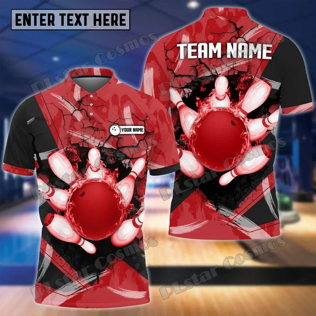 Polo bowling con estampado 3D multicolor y pines rotos Premium - imagen 2