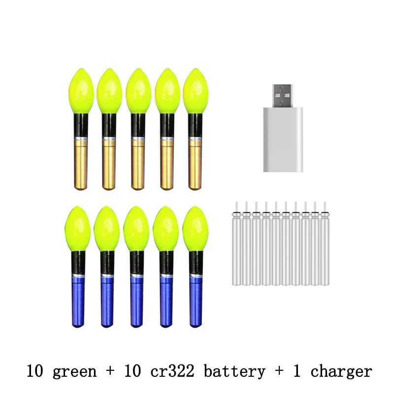 green and 10 battery