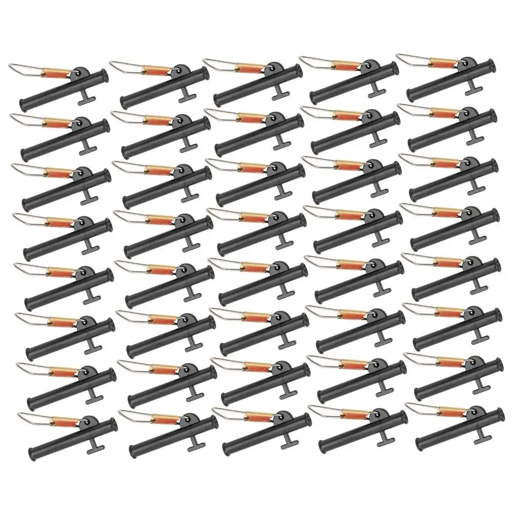 40 Uds ABS diapositivas de plomo de pesca broches de Metal diapositivas de plomo rojo y negro accesorios de pesca deslizador de pesca pesca al aire libre - imagen 3