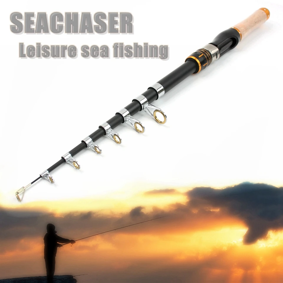 Caña de pescar telescópica de 1,8 M y 2,1 M, caña de lanzamiento giratoria, peso del señuelo 7-28g, poste ultracorto y ligero para niños principiantes - imagen 4