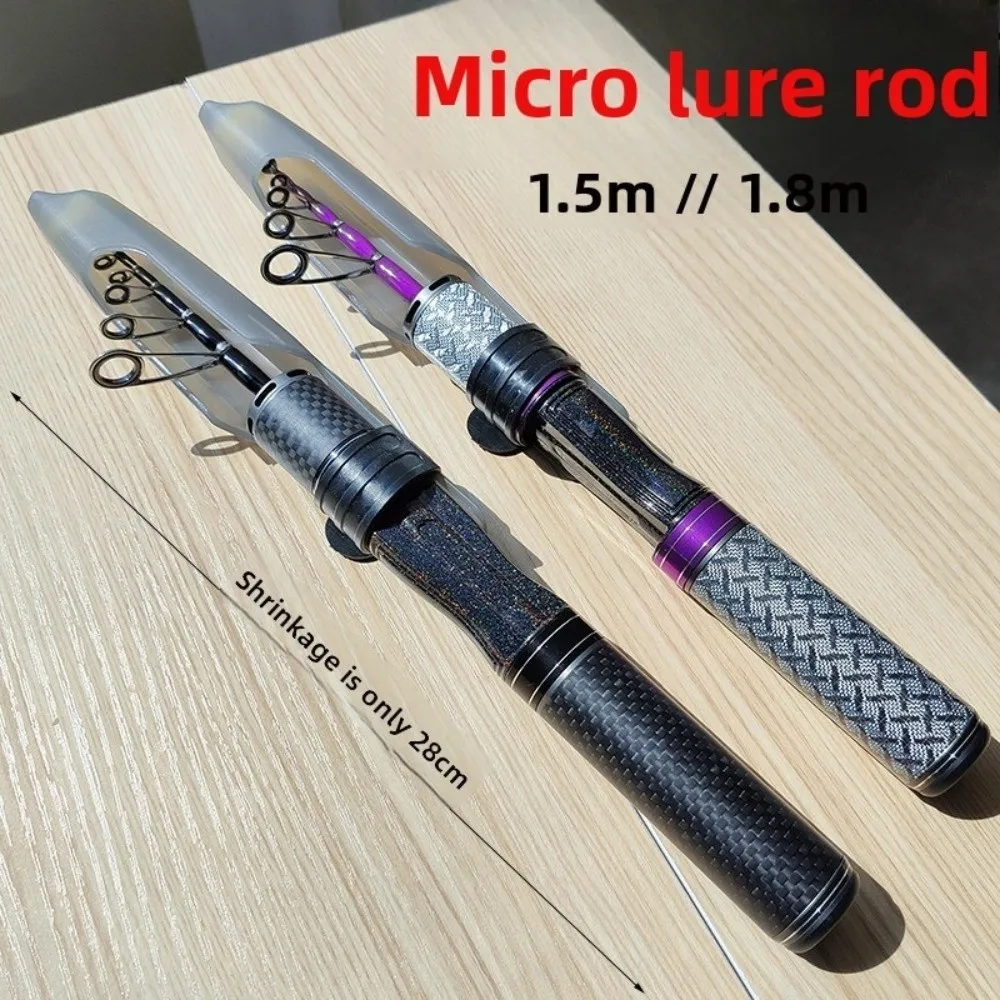 Mini varilla ultracorta afinada por UL, longitud ultracorta, tamaño Mini, Micro caña de señuelo de gusano, construcción portátil, diseño retráctil - imagen 5